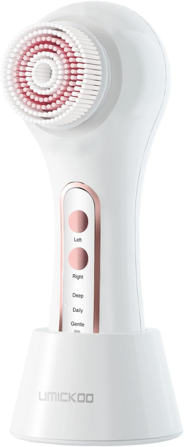 Face Scrubber Exfoliator,Facial Cleansing Brushes Rechargeable IPX7 Waterproof with 5 Brush Heads... | Amazon (US)