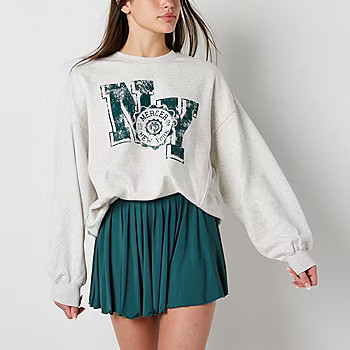 Arizona Juniors Womens Crew Neck Long Sleeve Sweatshirt | JCPenney