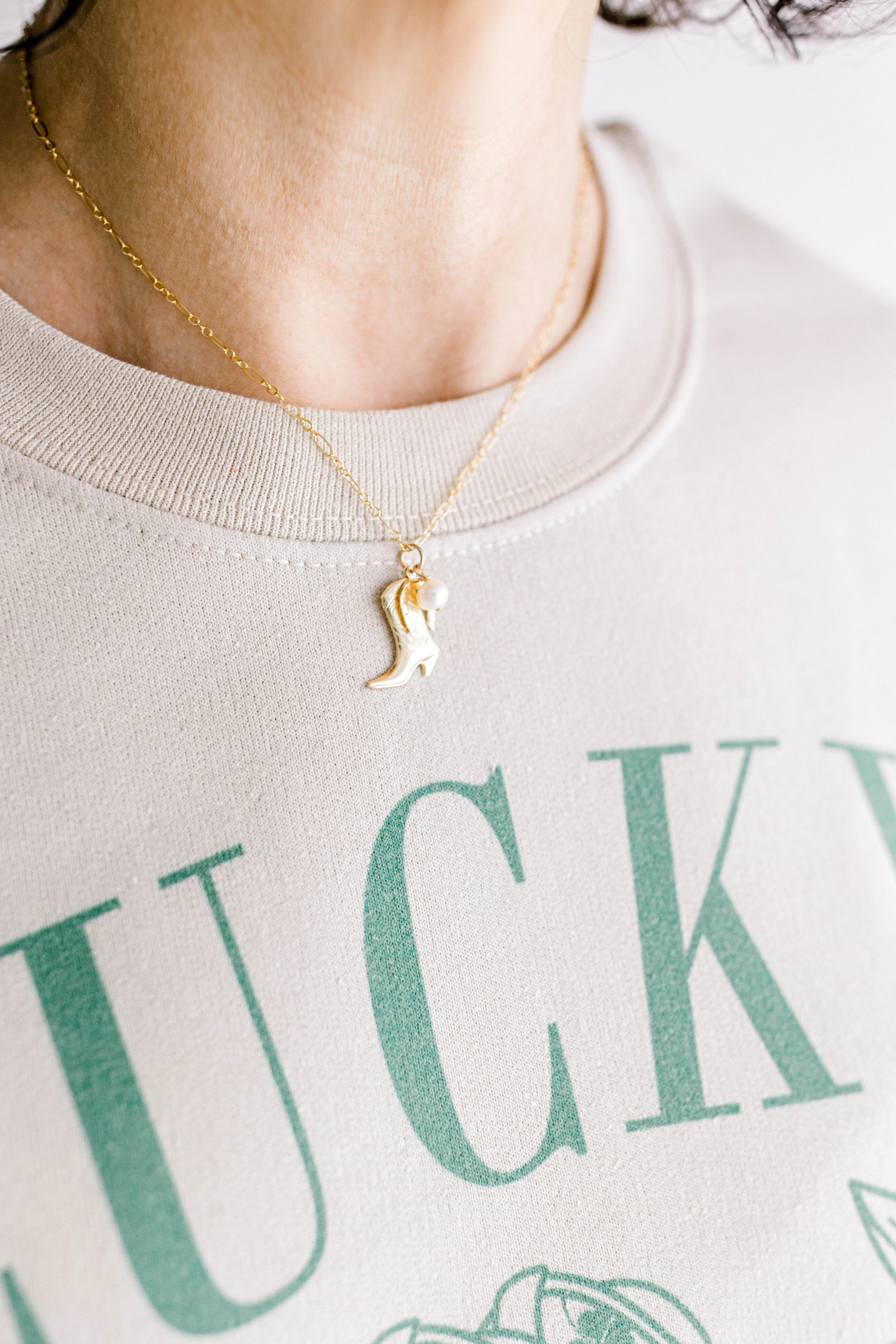 Cowgirl Boot & Pearl Charm | Pearly Pie Collective