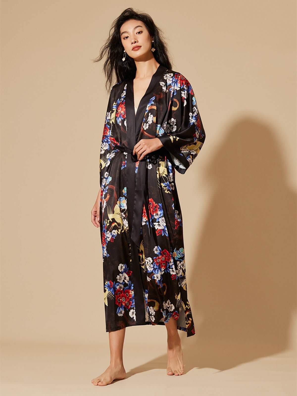 Dragon Floral Kimono Robe | ulivary