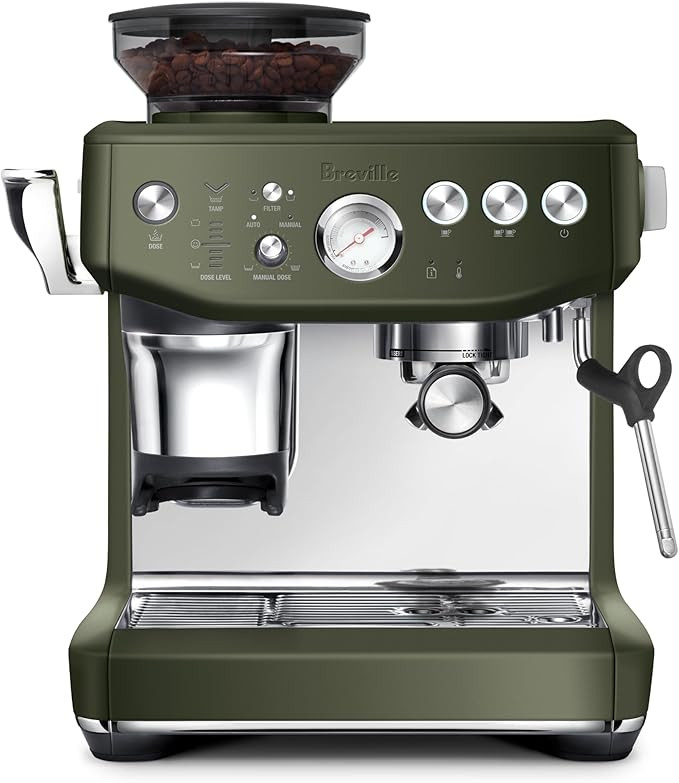 Breville Barista Express Impress Espresso Machine BES876OLT, Olive Tapenade | Amazon (US)