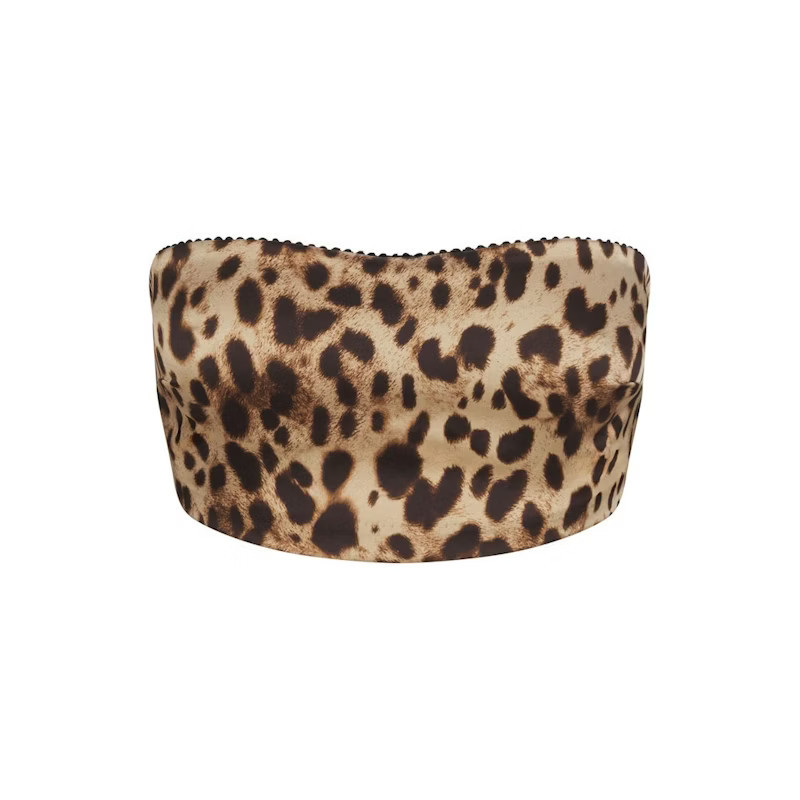 Women's SKIMS x Dolce&Gabbana Silk Bandeau in Leopard | StockX