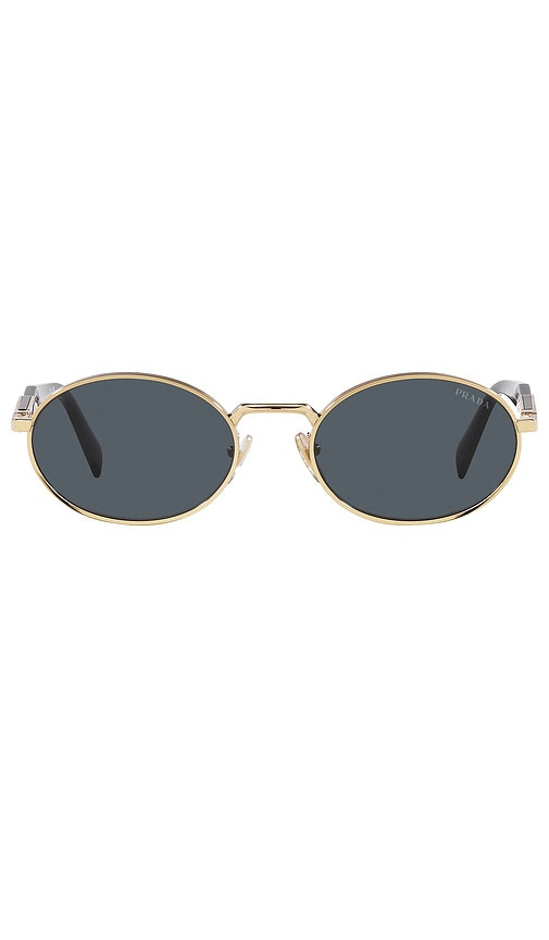 Prada Round Sunglasses in Metallic Gold. | Revolve Clothing (Global)