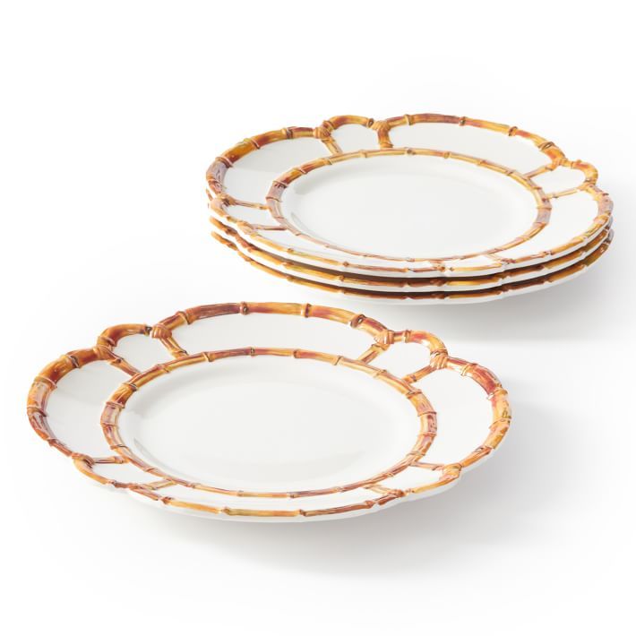 Bamboo Melamine Dinner Plate, Set of 4 | Mark and Graham