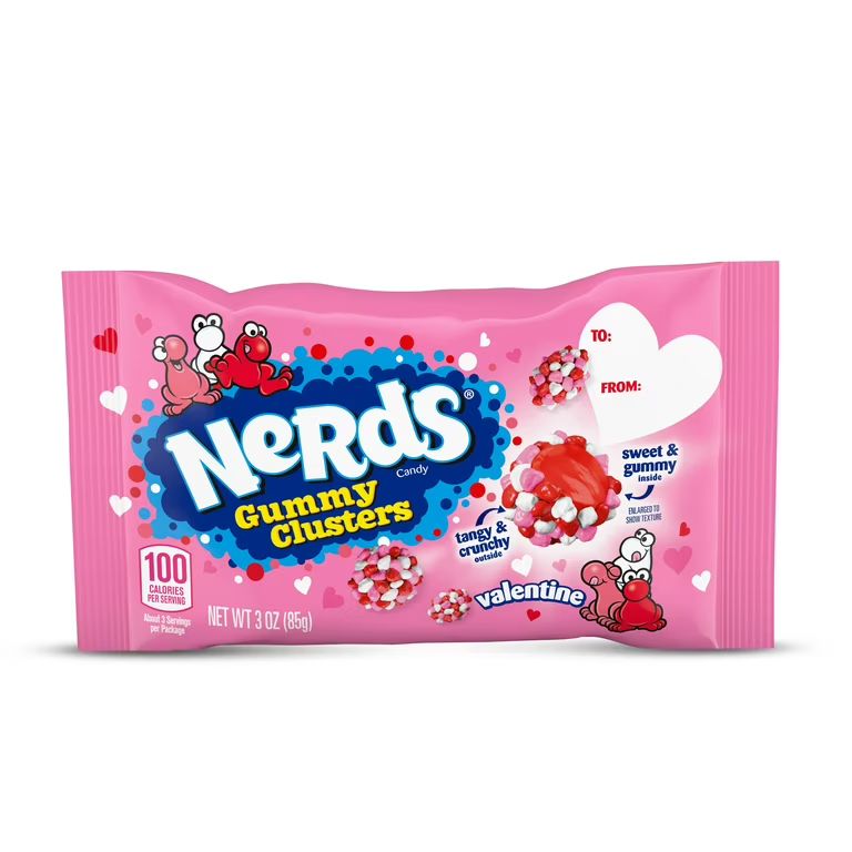 Nerds Valentine's Day Gummy Clusters Candy, 3 oz Sharepack | Walmart (US)