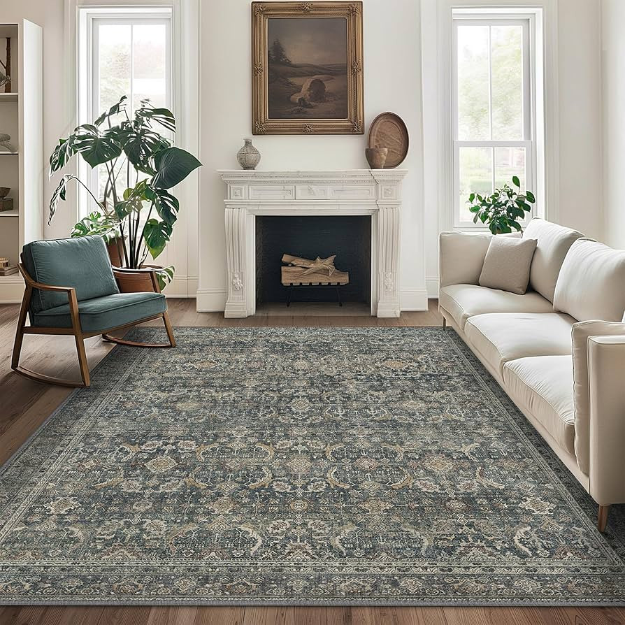 8X10 Area Rugs Machine Washable Rugs for Living Room, Vintage Boho Large Rugs for Bedroom Dining ... | Amazon (US)