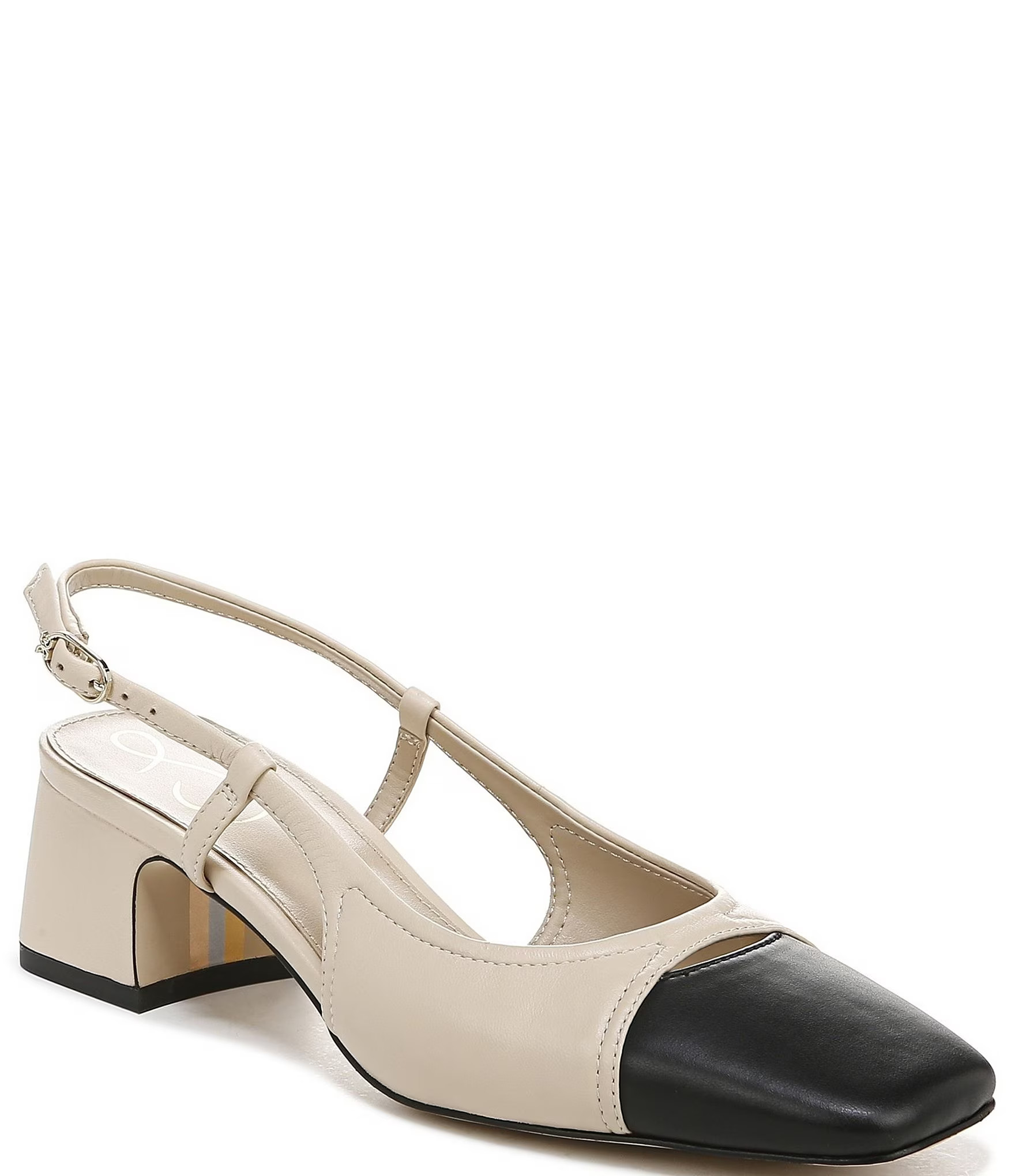 Tarra Leather Cap Toe Slingback Dress Pumps | Dillard's