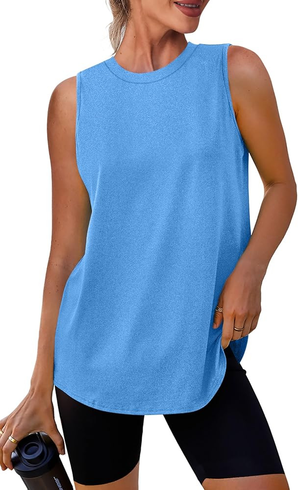 Womens Workout Tank Tops Lightweight Sleeveless Shirts for Women Loose Fit Tops for Athletic Runn... | Amazon (US)