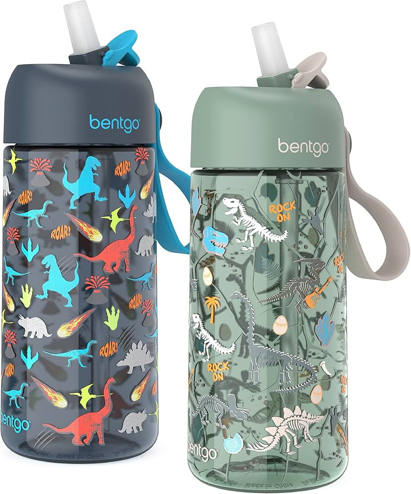 Bentgo Kids Water Bottle 2-Pack - Leak-Proof, Durable Tritan, BPA-Free 15 oz Cup for Kids/Toddler... | Amazon (US)