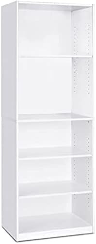 FURINNO JAYA Simply Home 5-Shelf Bookcase, 5-Tier, White | Amazon (US)