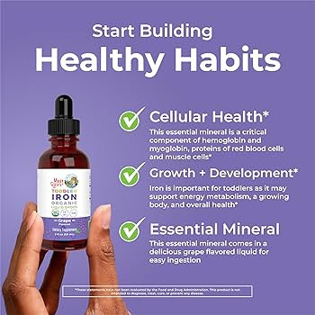 MaryRuth Organics Iron Supplement for Toddlers | Liquid Iron Supplement for Children Ages 1-3 | I... | Amazon (US)