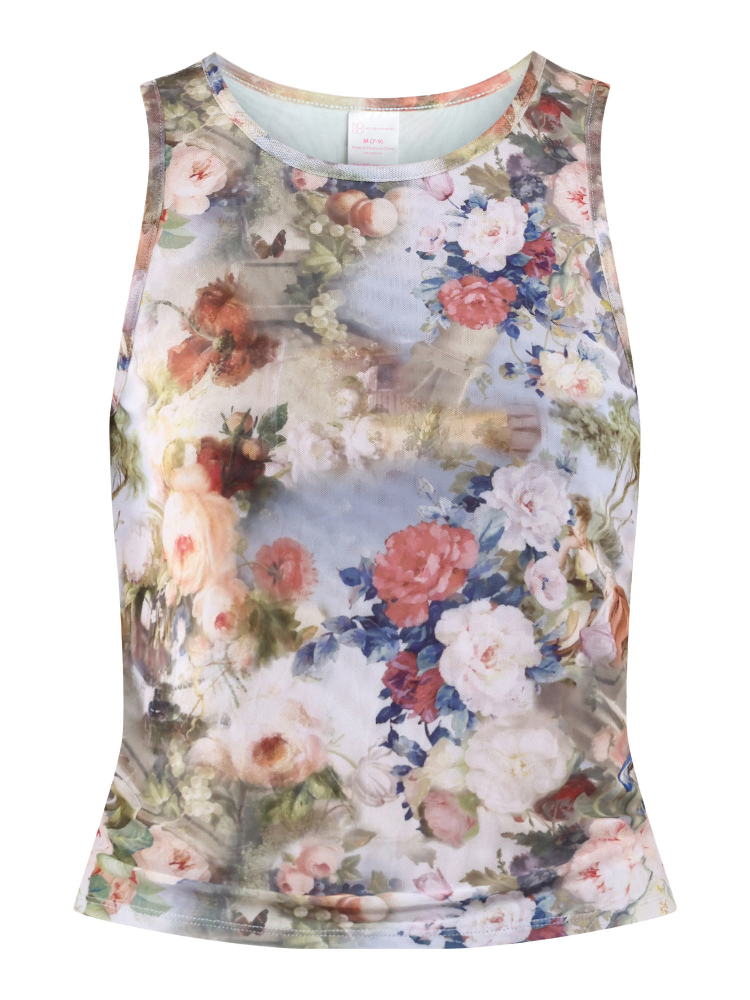 No Boundaries Juniors’ Print Mesh Tank Top, Sizes XS-XXL | Walmart (US)