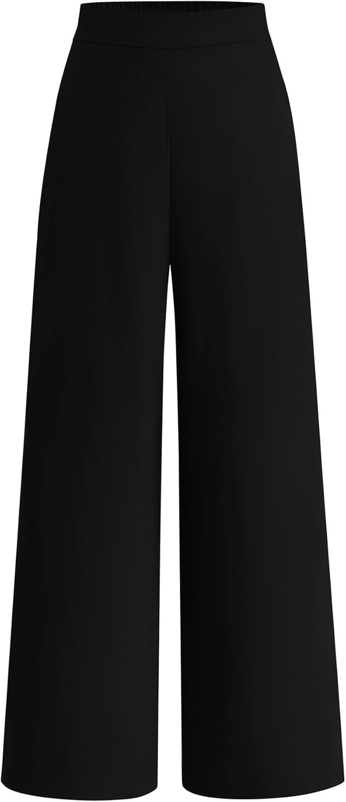 BTFBM Womens Wide Leg Pants Dressy Casual Elastic High Waisted Palazzo Business Lounge Trousers w... | Amazon (US)