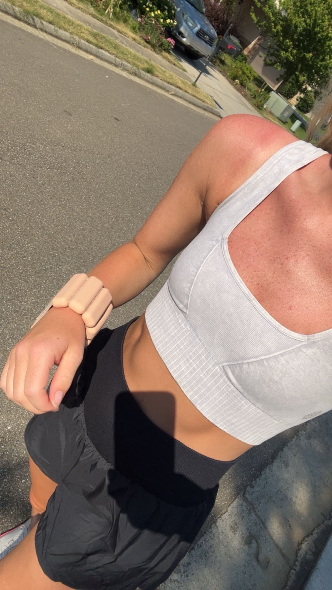 Free People Movement good karma sports bra and carpe diem shorts! Wearing an XS/S in bra and medium in shorts (I sized up one). 1 pound Bala bangles in sand

#LTKSummerEdit #LTKFindsUnder50 #LTKActive