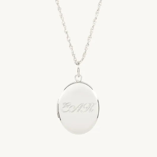 Dollhouse Oval Silver Locket, Grand | Catbird
