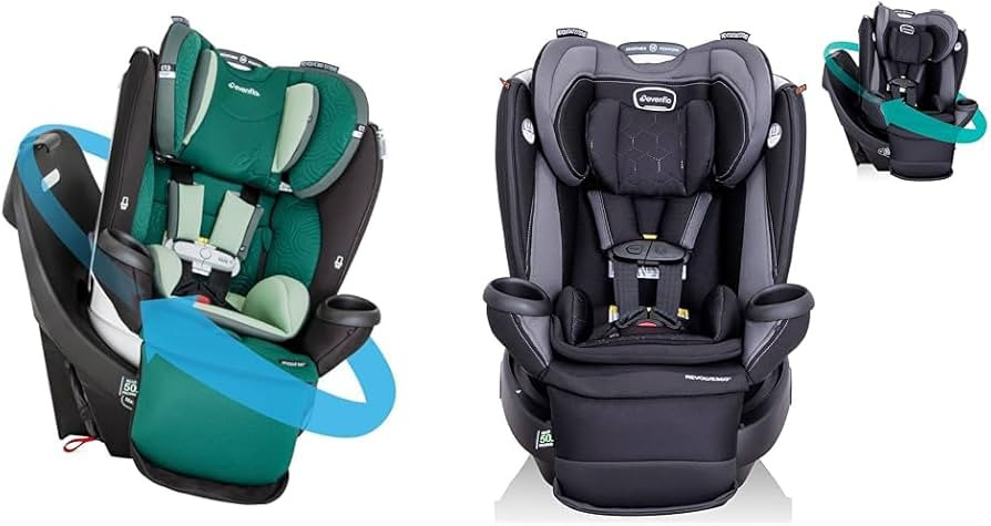 Evenflo Gold Revolve360 Extend All-in-One Rotational Car Seat with Green & Gentle Fabric (Emerald... | Amazon (US)