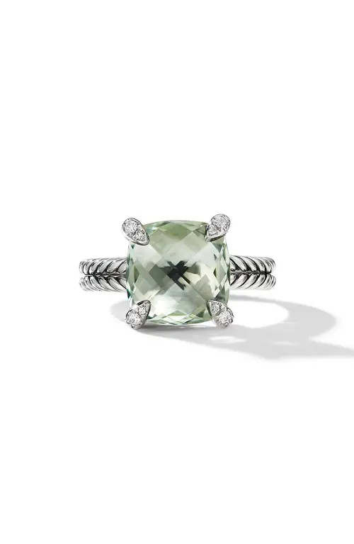 David Yurman Chatelaine® Prasiolite Ring with Diamonds in New Prasiolite at Nordstrom, Size 9 | Nordstrom