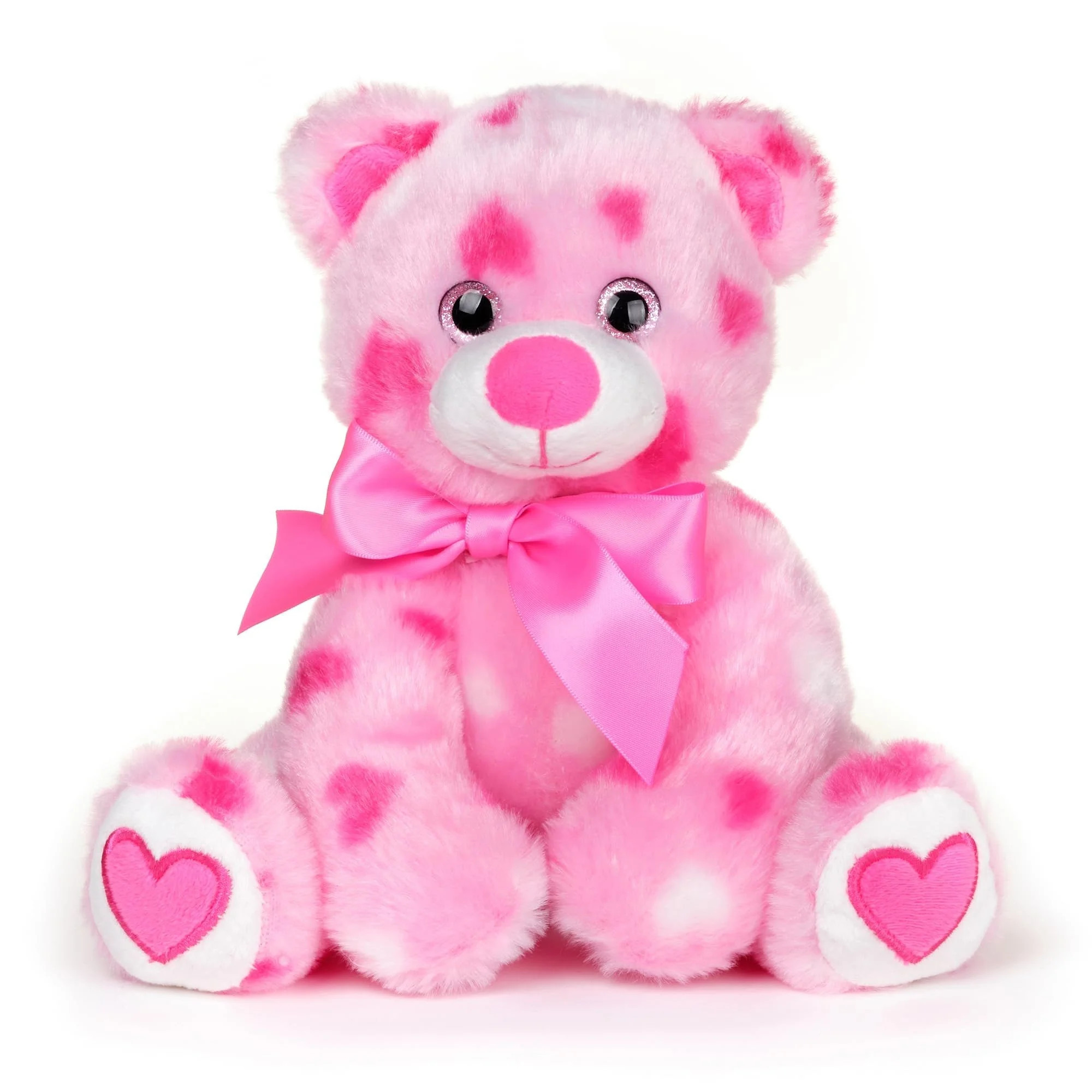 Bearington Collection Sweetheart Pink Plush Stuffed Animal Teddy Bear with Hearts, 8.5 inches for... | Walmart (US)