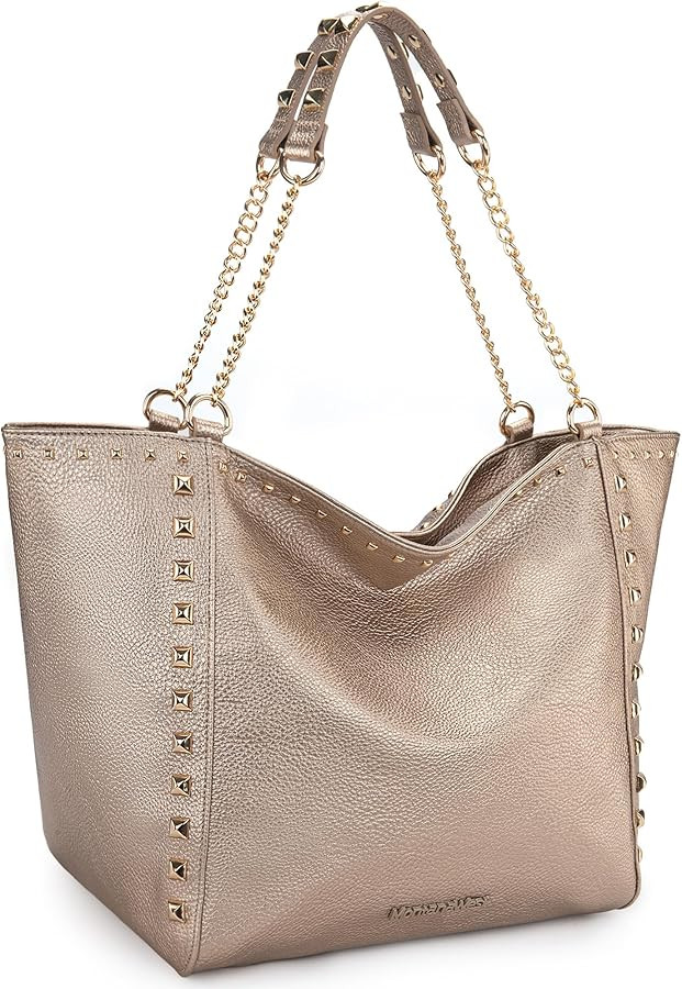 Montana West Hobo Bags for Women Large Tote Bag Shoulder Purses with Chain Handbags | Amazon (US)