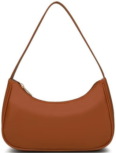 Afashor Shoulder Bags for Women Vegan Leather Hobo Sling Tote Handbag Retro Clutch Purse with Zip... | Amazon (US)
