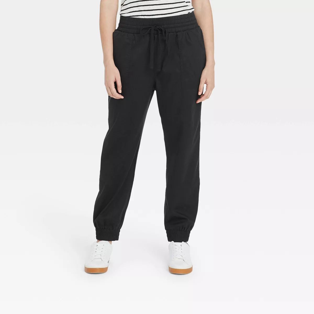 Women's High-Rise Woven Ankle Jogger Pants - A New Day™ Brown M | Target
