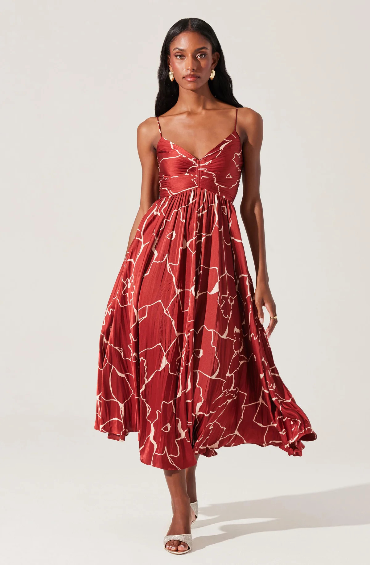 Maeve Pleated Midi Dress | ASTR The Label (US)