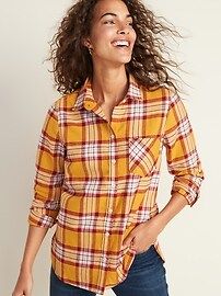 Patterned Flannel Classic Shirt for Women | Old Navy US
