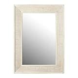 Creative Co-Op Rectangle Wall Rattan Detail, White Wash Mirror | Amazon (US)