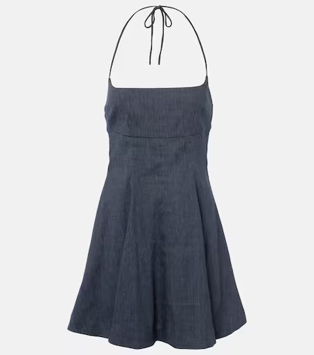 Leone linen-blend denim minidress | Mytheresa (US/CA)