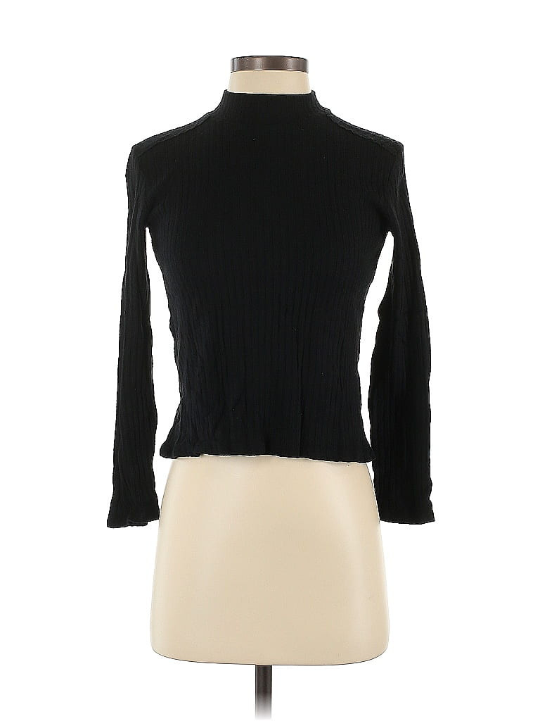 Zara Long Sleeve Turtleneck: Black Tops - Size Small | ThredUp
