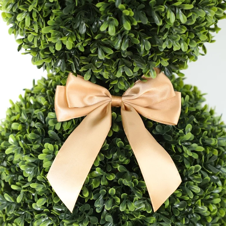 36" Artificial Boxwood Rabbit Topiary Tree (set Of 2) | Walmart (US)