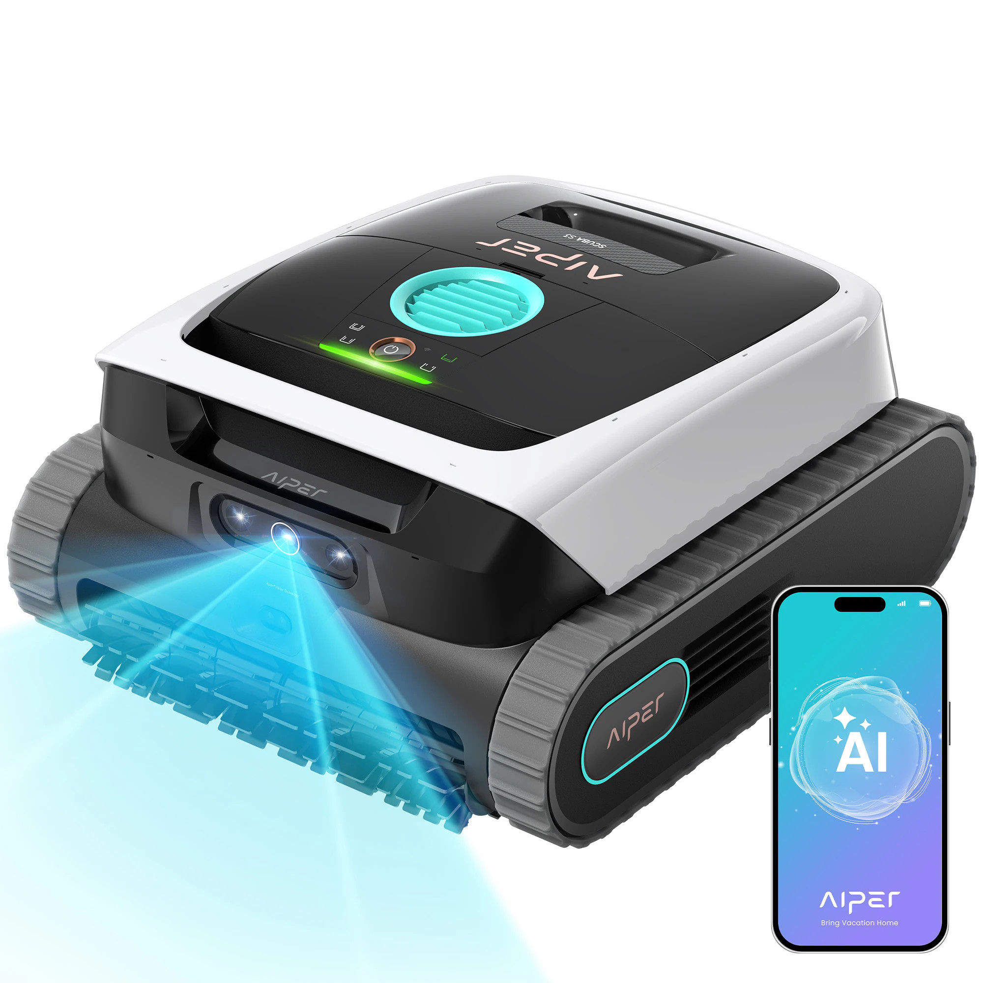 Aiper Cordless 7-in Robotic Pool Vacuum one_size | SCUBA N3 | Lowe's