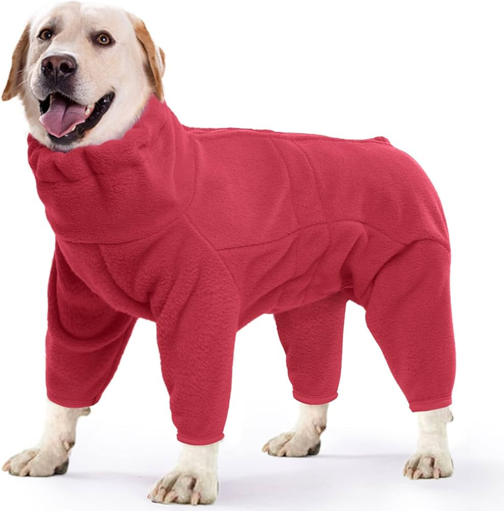 ROZKITCH Dog Winter Coat Soft Fleece Pullover Pajamas with Long Sleeve, Cold Weather Dog Jacket V... | Amazon (US)