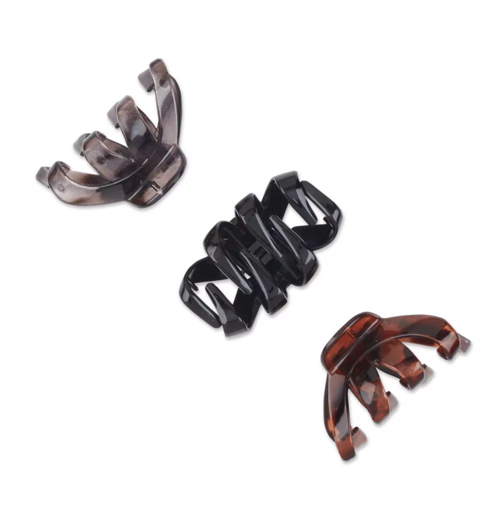 Scunci Octopus Claw/Jaw Clip, Adjusts to Most Hair Types, in Black, Tortoise Shell, and Smoke, 3c... | Walmart (US)