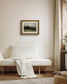 ARPEOTCY Vintage Gold Framed Wall Art, 11x14 Inch Pastures Landscape Retro Picture Paintings, Ant... | Amazon (US)