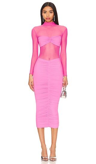 Levina Dress in Malibu Pink | Revolve Clothing (Global)