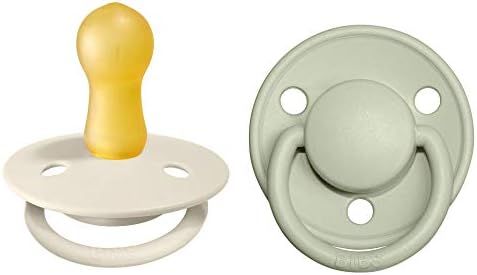 BIBS De Lux Baby Pacifier 2-Pack | Made in Denmark | BPA Free Dummy Soother, Round Nipple. Natural R | Amazon (US)