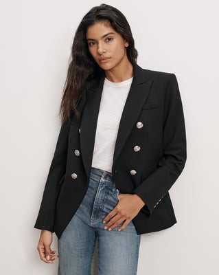 Veronica Beard Miller Dickey Jacket Black Silver | Veronica Beard
