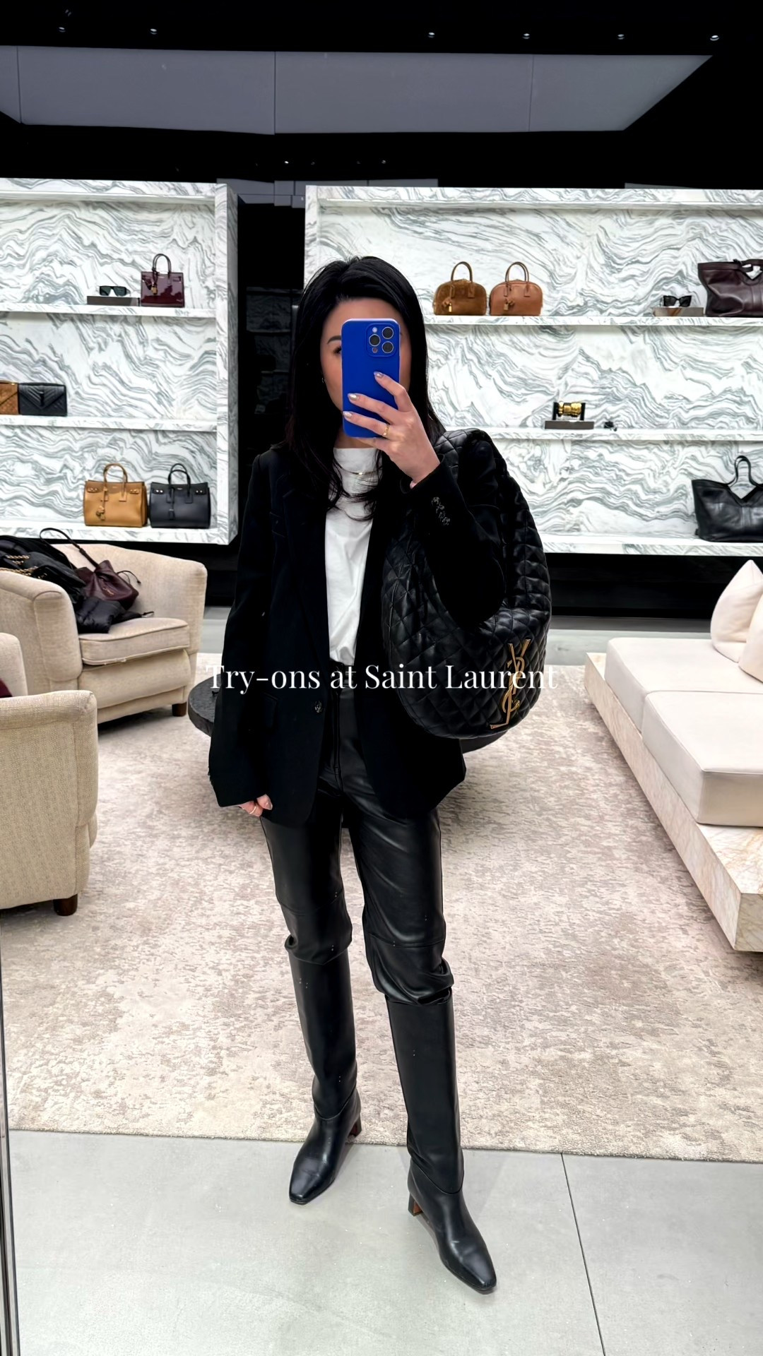 Favourites from our try-on session at Saint Laurent 🖤

designer bag, luxury bags, saint Laurent, YSL, tote, shoulder vag, clutch. 

#LTKstyletip #LTKbag