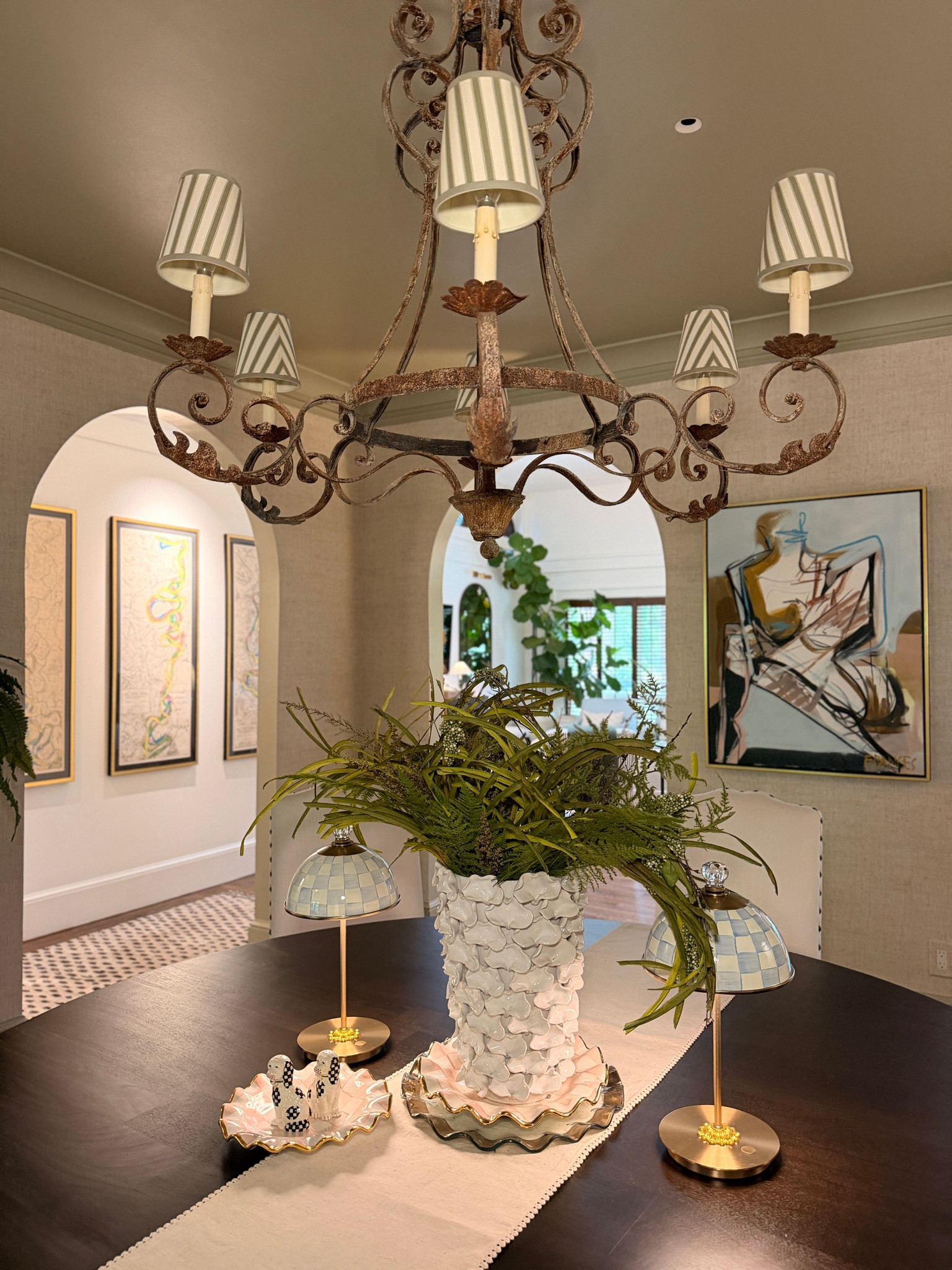 These dome @MacKenzie-Childs LED lamps are BEYOND! This is in sky check but they come in tons of other colors -

#LTKHome