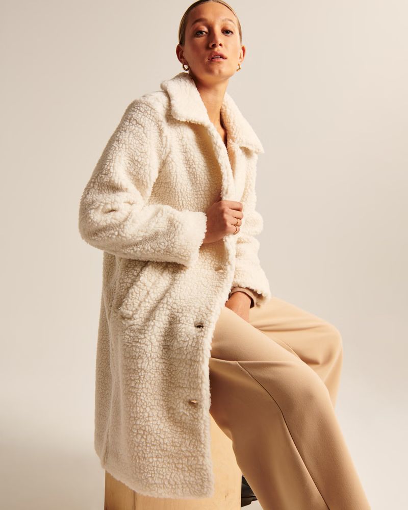 Women's Wool-Blend Mod Coat | Women's New Arrivals | Abercrombie.com | Abercrombie & Fitch (US)