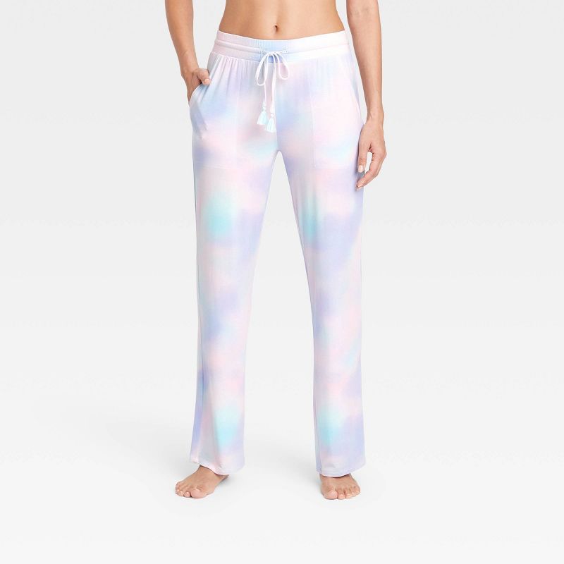 Women's Beautifully Soft Tie-Dye Pajama Pants - Stars Above™ Blue | Target