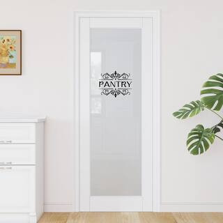 28 in. x 80 in. 1-Lite Tempered Frosted Glass White Primed Solid MDF Interior Door Slab with Peel... | The Home Depot