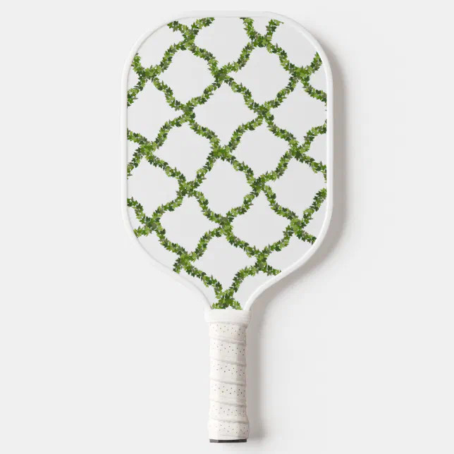Preppy greenery trellis grandmillenial classic pickleball paddle | Zazzle | Zazzle