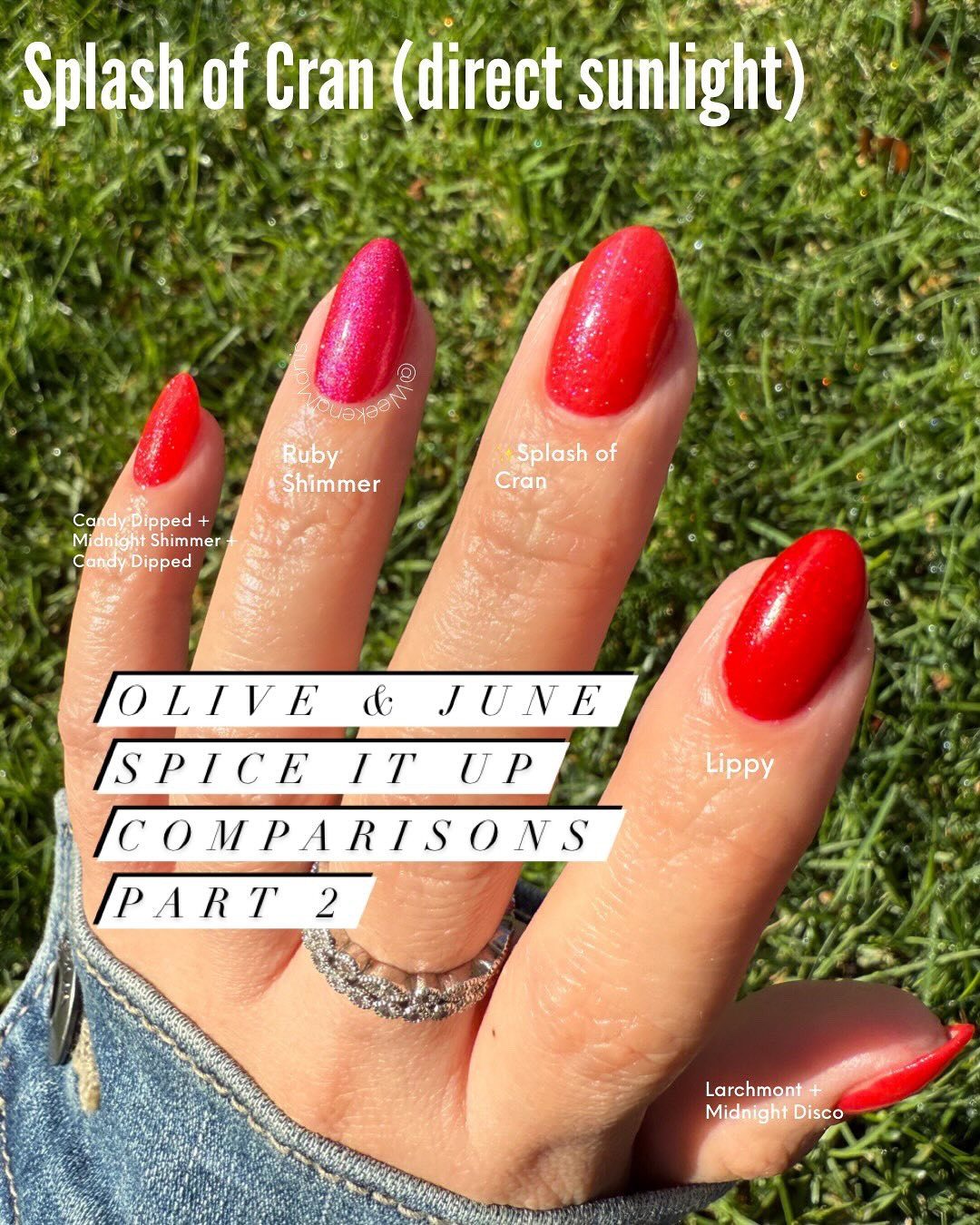 (PR) SURPRISE! For the first time ever, O&J is spicing things up with a new limited edition holiday collection, just in time to celebrate the Cyber Sale! Instead of $85 (a $138 value), you can snag the entire Holiday 2024 Collection with 7 polishes and all the tools you need, for only $63.75! ✨

🙏 I would be so grateful if you shopped with my link, and don’t forget to use 25OFF from 11/14 to 12/2/2024! Everything on OliveandJune.com is 25% off - it’s their best sale of the year and when I stock up on all gifts and essentials! 💞

🍹Splash of Cran: I thought this was going to be Ruby Shimmer 2024, but it’s actually pretty different. Ruby Shimmer is way more pink with a hint of magenta/purple, but Cran is more red. It will be a fun one to wear during the holidays for sure 🎄

🍫 Milk Chocolate: I don’t tend to gravitate towards milky browns, but the shimmer in this made it more wearable for me. The gold shimmer gives it a warmer, yellowish hue, but I’m not mad about it?

If you miss the sale, you can always use CARINA20 for 20% off first Olive and June Systems. Link in bio ♥️ I am so grateful whenever you shop through my link, it helps me stay in the program and allows me to continue to do these type of posts for you! 

#oliveandjune #oliveandjunepartner #oliveyourmani #theinstantmani #pressonnails #ojnails #perfectnails #diymanicure #💅byPoppy #olivemymani #WeekendManis #quickdry #winternails #oliveandjunecandywrapper #oliveandjunesapphireseason #oliveandjunemilkchocolate #oliveandjunedontspillonthewhitecouch #oliveandjunemartinichrome #oliveandjunesplashofcran #oliveandjunepastmybedtime #blackfriday #cybersale

#LTKBeauty #LTKHoliday #LTKGiftGuide