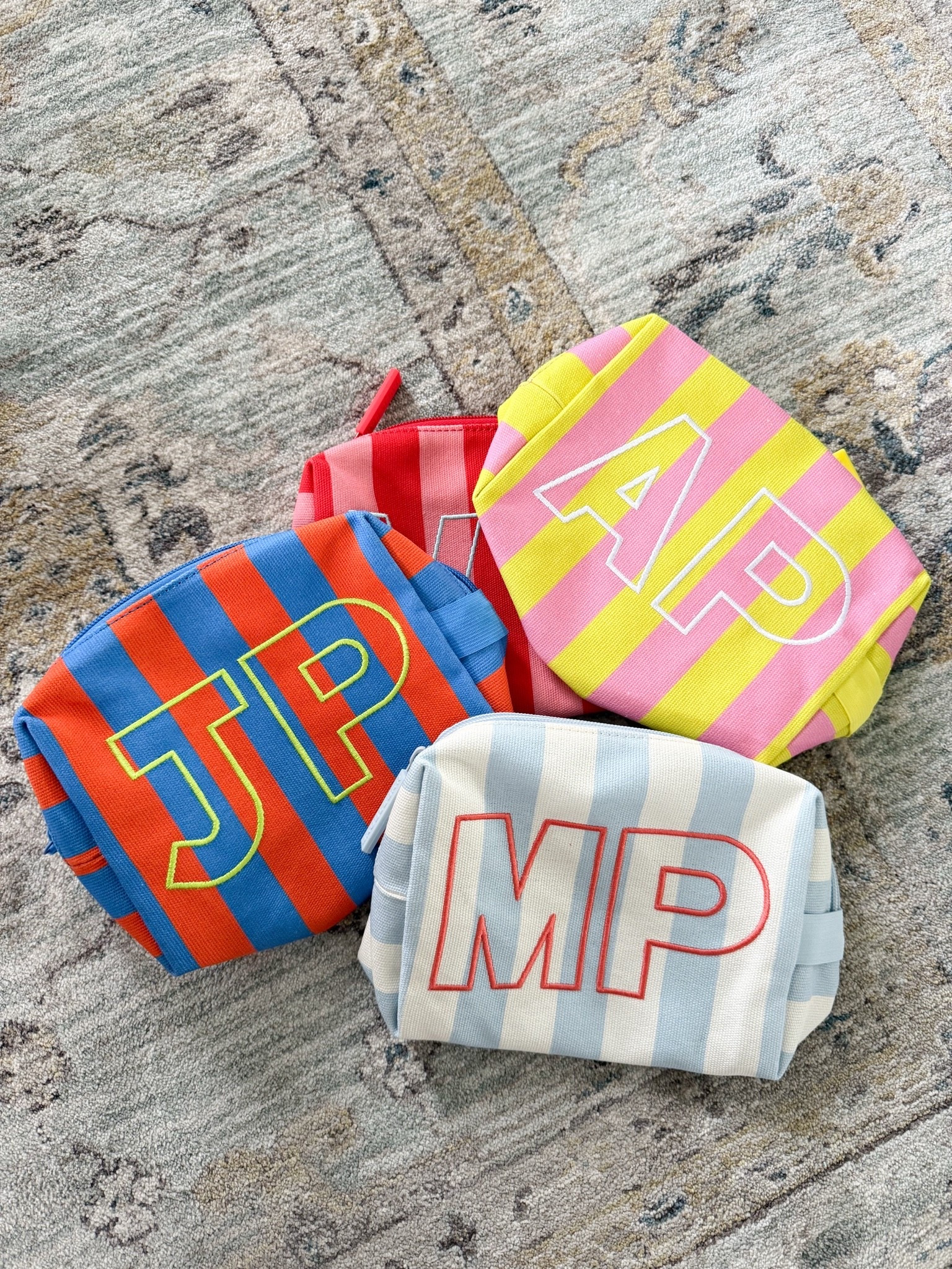 How cute are these monogram striped @baublebar bags?! Impossible to choose just one color so I grabbed for our entire family 😂

#LTKdayinmylife #LTKKids #LTKSeasonal
