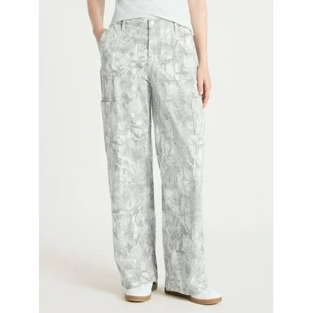 No Boundaries Cargo Wide Leg Jeans 31.5 Inseam Women s | Walmart (US)
