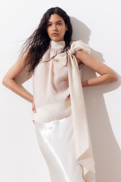 Bow-detail Organza Blouse | H&M (US + CA)