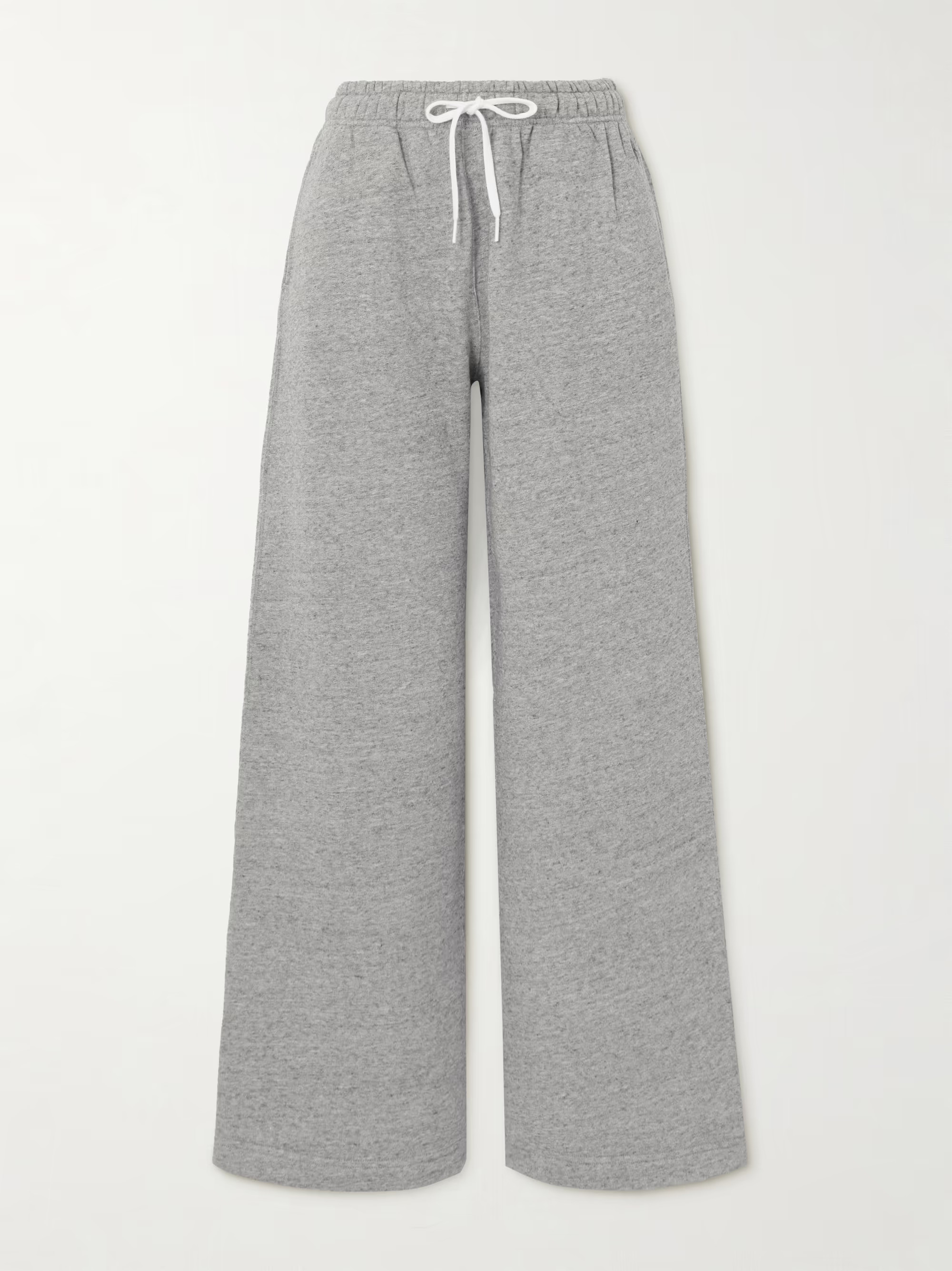 Embroidered cotton-blend jersey wide-leg track pants | NET-A-PORTER (UK & EU)