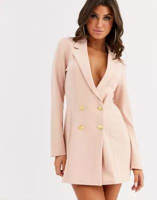 ASOS DESIGN glam double breasted jersey blazer | ASOS (Global)